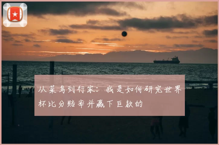 从菜鸟到行家：我是如何研究世界杯比分赔率并赢下巨款的